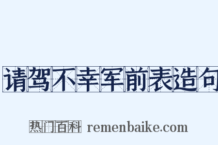 请驾不幸军前表造句是什么意思的图片